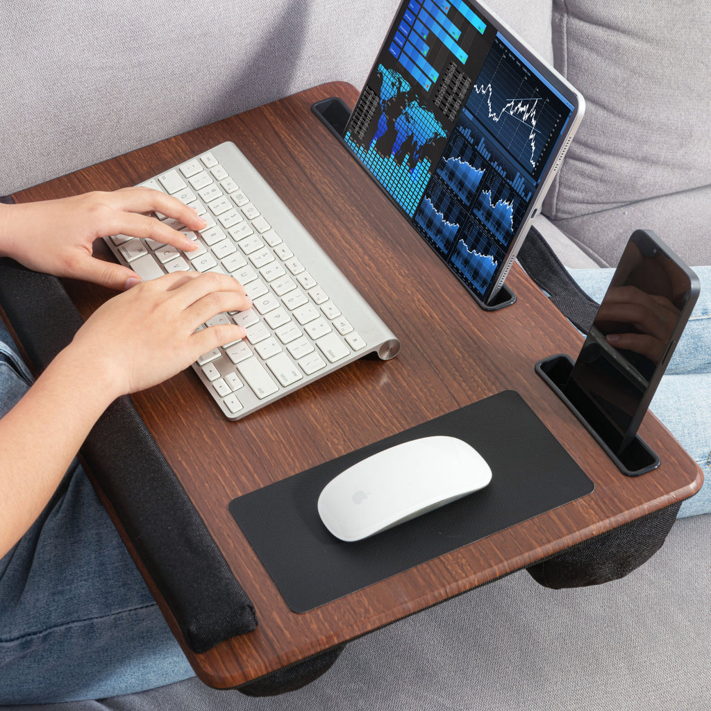 Lap Desk with Cushion Walnut